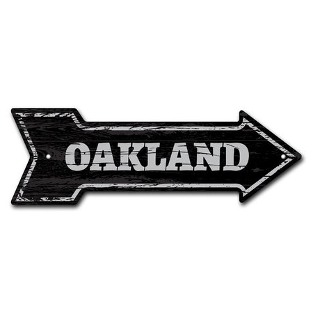 Oakland Arrow Sign Funny Home Decor 24in Wide